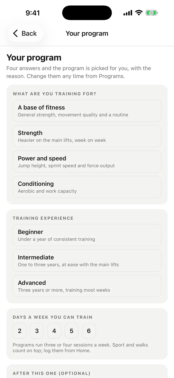 A program chosen for you